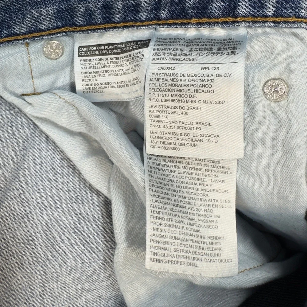 Levi's 569 Loose Straight Jeans 36x34 Light Wash Heavily Distressed‎ Faded